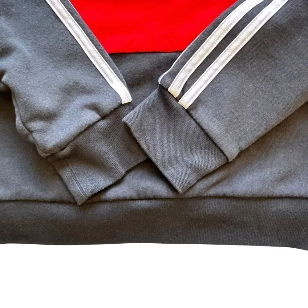 Adidas Hoodie, Boys Size, Red Black, Long Sleeve, Pullover SZ S # 2480 - Picture 3 of 10